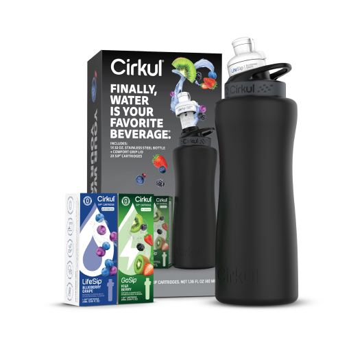 32oz. Matte Black Stainless Steel Bottle Starter Kit H6
